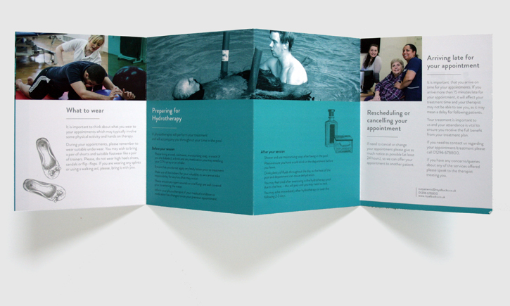 Design & art direction for leaflet for the Royal Buckinghamshire Hospital by Nick McKay, consertina second side