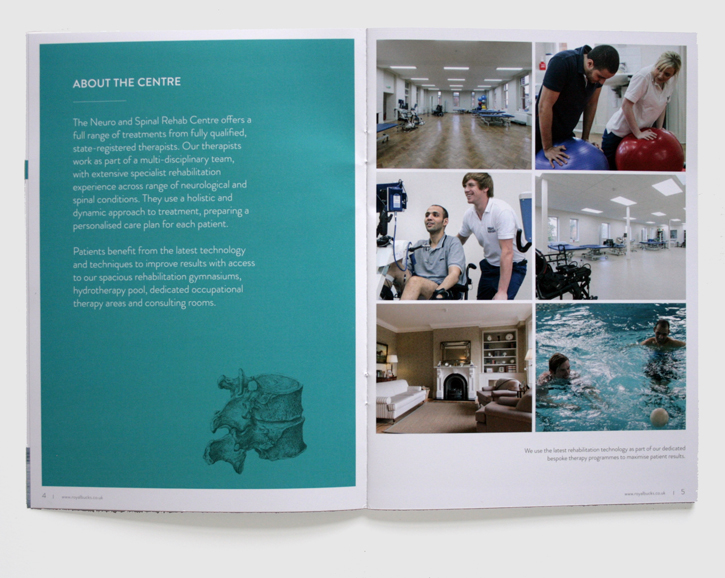 Design & art direction for promotional brochures for the Royal Buckinghamshire Hospital by Nick McKay, page 4-5