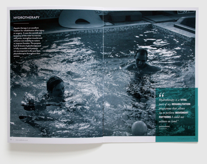 Design & art direction for promotional brochures for the Royal Buckinghamshire Hospital by Nick McKay, page 18-19