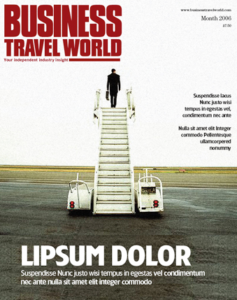 Redesign of Business Travel World magazine for EMAP by Nick McKay. Cover