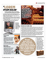 Redesign of Business Travel World magazine for EMAP by Nick McKay. Community page