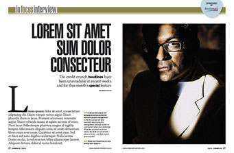 Redesign of News on the Block magazine by Nick McKay. Interview feature