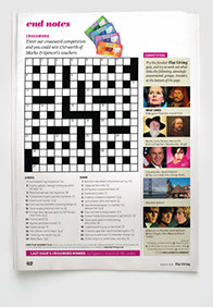 Redesign of Flat Living magazine by Nick McKay. End notes page