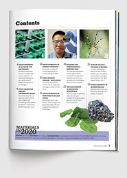 Design & art direction of annual magazine, Materials in 2020 by Nick McKay. Contents