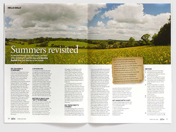 Redesign of Machine Knitting Monthly magazine by Nick McKay. Feature spread