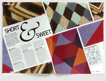 Redesign of Machine Knitting Monthly magazine by Nick McKay. Bill King feature