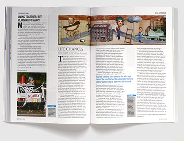 Design of Britain Today magazine by Nick McKay, lifestyle feature