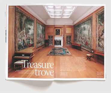 Design of Savills magazine by Nick McKay, treasure trove spread