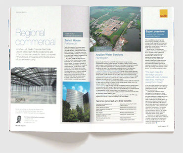 Design of Savills magazine by Nick McKay, regional commercial spread