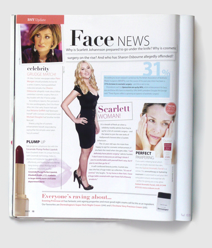 Design & art direction of Brand New You magazine by Nick McKay, face news page