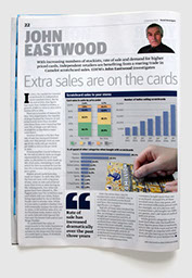 Redesign for Retail Newsagent magazine by Nick McKay, John Eastwood page