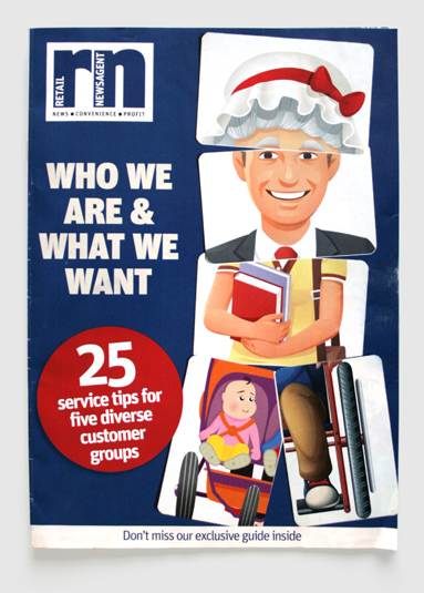 Design & art direction for Retail Newsagent magazine by Nick McKay, demographics advertisement